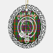 Scottish Clan Hall Tartan en Crest Keramisch Ornament (Links)