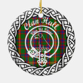 Scottish Clan Hall Tartan en Crest Keramisch Ornament (Achterkant)