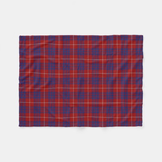 Scottish Clan Hamilton Classic Tartan Fleece Deken (Voorkant (Horizontaal))