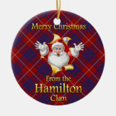 Scottish Clan Hamilton kerstornament Keramisch Ornament (Voorkant)