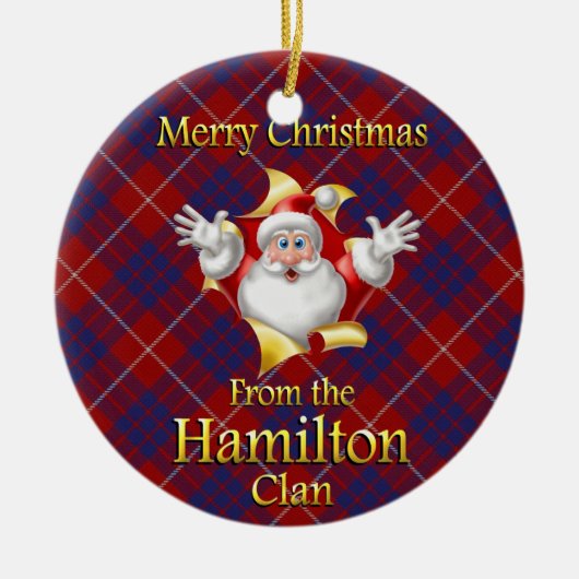 Scottish Clan Hamilton kerstornament Keramisch Ornament (Voorkant)