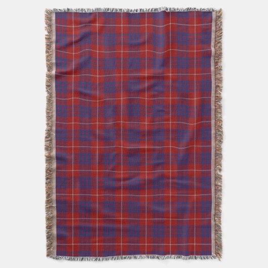 Scottish Clan Hamilton Tartan Deken (Voorkant Verticaal)