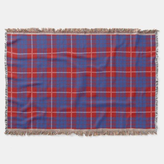 Scottish Clan Hamilton Tartan Pset Deken (Voorkant)