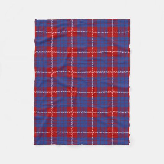 Scottish Clan Hamilton Tartan Pset Fleece Deken (Voorkant)