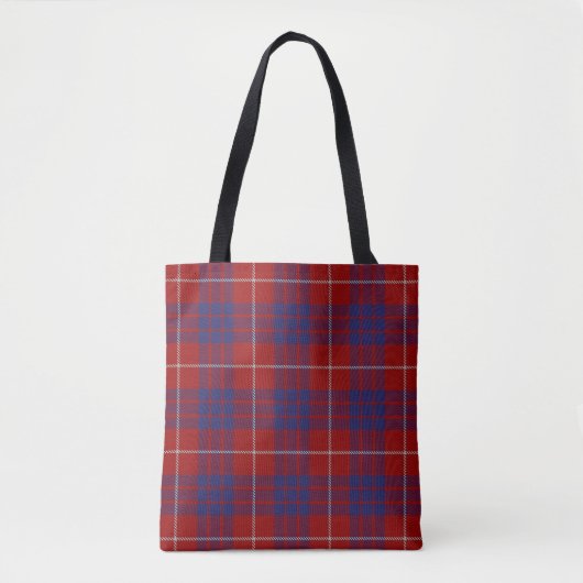 Scottish Clan Hamilton Tartan Pset Tote Bag (Voorkant)