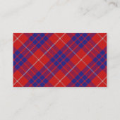 Scottish Clan Hamilton Tartan Pset Visitekaartje (Achterkant)