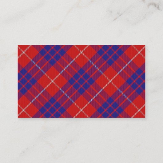 Scottish Clan Hamilton Tartan Pset Visitekaartje (Achterkant)