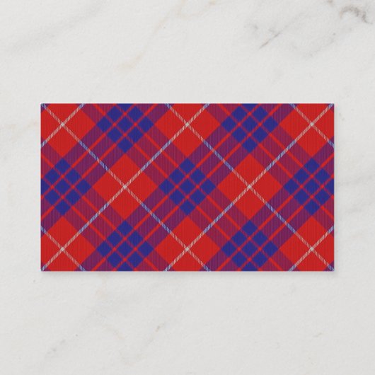 Scottish Clan Hamilton Tartan Pset Visitekaartje (Achterkant)