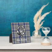 Scottish Clan Hannay Crest Badge en Tartan Custom Fotoplaat (Insitu)