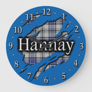 Scottish Clan Hannay Tartan Grote Klok
