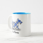 Scottish Clan Hannay Tartan Scottish Terrier Tweekleurige Koffiemok (Voorkant links)