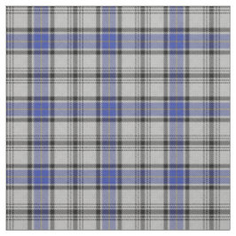 Scottish Clan Hannay White Blue Tartan Fabric Stof
