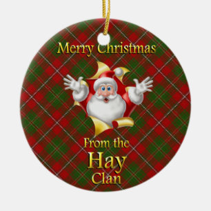 Scottish Clan Hay Kerstversier Keramisch Ornament