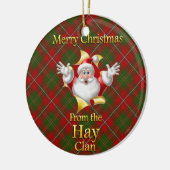 Scottish Clan Hay Kerstversier Keramisch Ornament (Links)