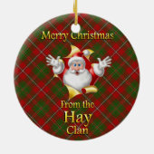 Scottish Clan Hay Kerstversier Keramisch Ornament (Achterkant)