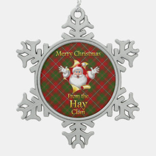 Scottish Clan Hay Kerstversier Tin Sneeuwvlok Ornament