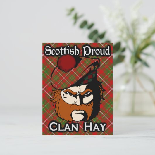 Scottish Clan Hay Tartan Briefkaart (Staand voorkant)