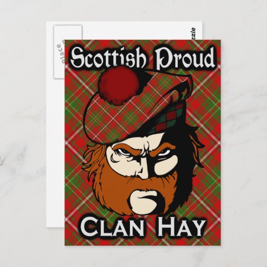 Scottish Clan Hay Tartan Briefkaart (Voorkant / Achterkant)
