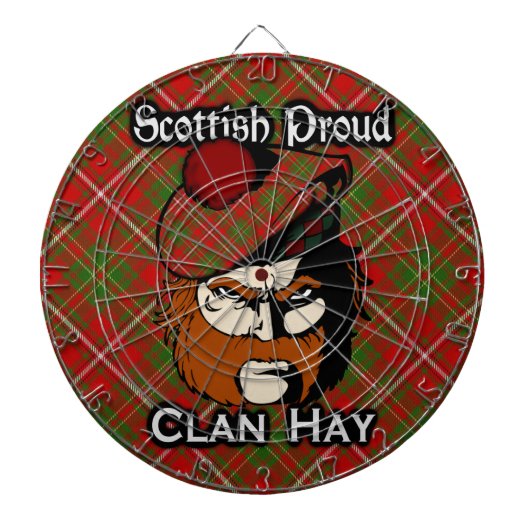 Scottish Clan Hay Tartan Dartboard Dartbord (Voorkant)