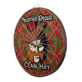 Scottish Clan Hay Tartan Dartboard Dartbord (Voorkant Rechts)