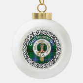 Scottish Clan Henderson Old Tartan and Crest Keramische Bal Ornament (Voorkant)