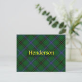 Scottish Clan Henderson Tartan Briefkaart (Staand voorkant)
