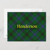 Scottish Clan Henderson Tartan Briefkaart (Voorkant / Achterkant)