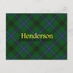 Scottish Clan Henderson Tartan Briefkaart
