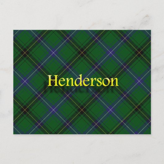 Scottish Clan Henderson Tartan Briefkaart (Voorkant)