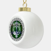 Scottish Clan Henderson Tartan en Crest Keramische Bal Ornament (Rechts)