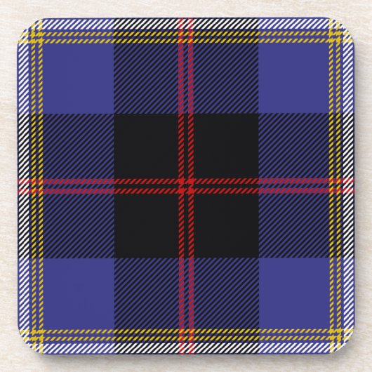 Scottish Clan Hill Tartan Pset Bier Onderzetter (Voorkant)
