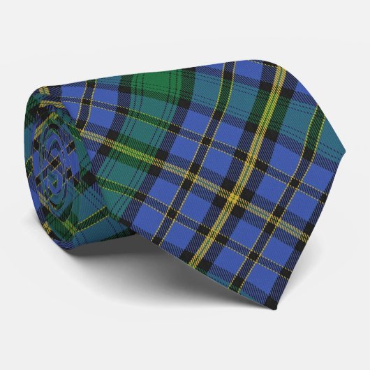 Scottish Clan Hope Blue en Green Tartan Stropdas (Opgerold)