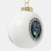 Scottish Clan Hope Tartan en Crest Keramische Bal Ornament (Links)