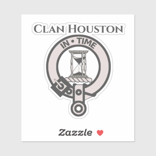 Scottish Clan Houston Crest Badge Sticker (Vel)