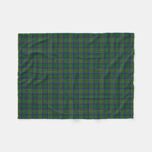 Scottish Clan Hunter Classic Tartan Fleece Deken (Voorkant (Horizontaal))