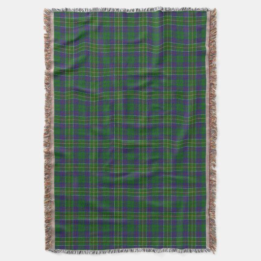 Scottish Clan Hunter Tartan Deken (Voorkant Verticaal)