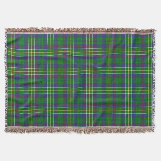 Scottish Clan Hunter Tartan Plaid Deken (Voorkant)