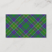 Scottish Clan Hunter Tartan Plaid Visitekaartje (Achterkant)