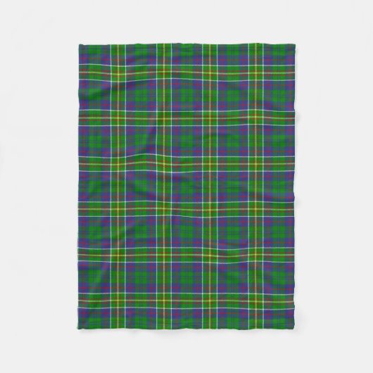 Scottish Clan Hunter Tartan Pset Fleece Deken (Voorkant)