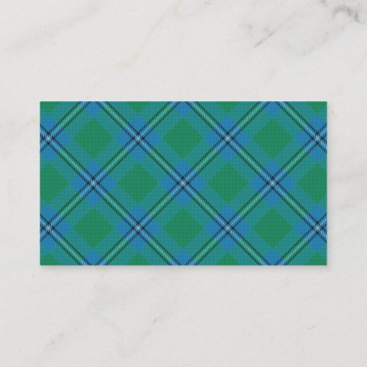 Scottish Clan Irvine Irwin Tartan Pset Visitekaartje (Achterkant)