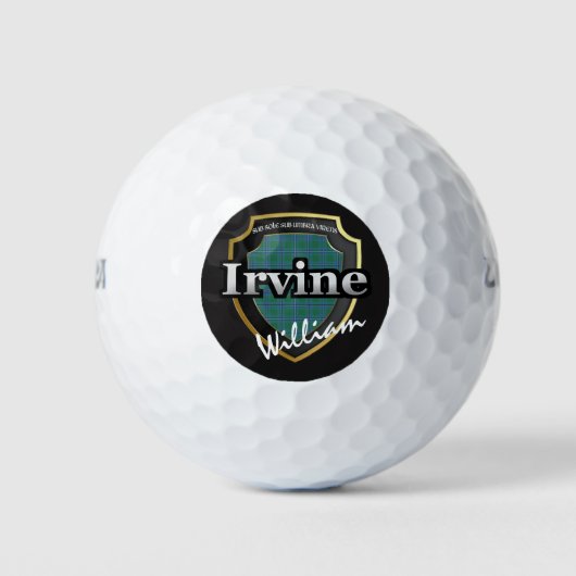 Scottish Clan Irvine Personalize Jouw naam Golfballen (Voorkant)