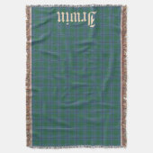 Scottish Clan Irwin Tartan met naam 2 Deken (Voorkant Verticaal)