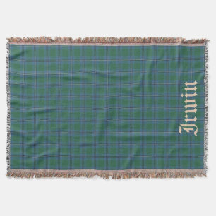 Scottish Clan Irwin Tartan met naam 2 Deken