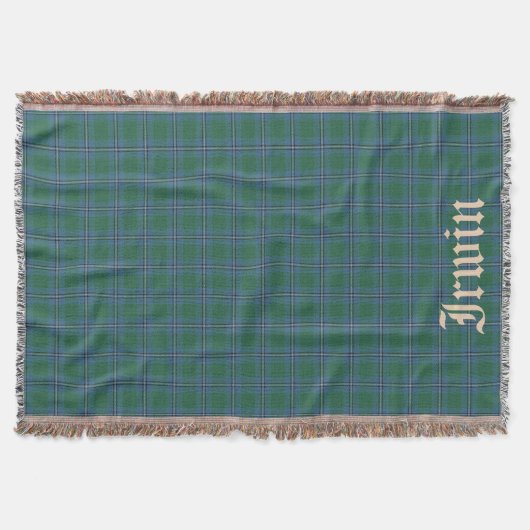 Scottish Clan Irwin Tartan met naam 2 Deken (Voorkant)