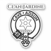 Scottish Clan Jardine Crest Badge Sticker (Voorkant)