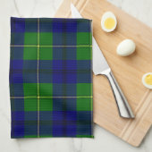 Scottish Clan Johnston Tartan Pset Theedoek (Quarter Fold)
