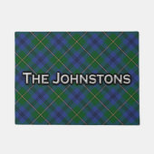 Scottish Clan Johnston Tartan Welkom Mat (Voorkant)