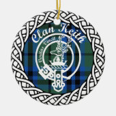 Scottish Clan Keith Tartan and Crest Keramisch Ornament (Voorkant)