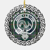 Scottish Clan Kennedy Tartan en Crest Keramisch Ornament (Achterkant)