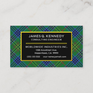 Scottish Clan Kennedy Tartan Pset Visitekaartje
